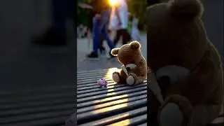 Sad Teddy Bear Watching Fallen Ice Cream #teddy #shorts #shortvideo #ytshorts