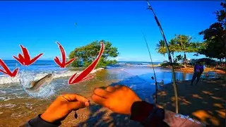 PESCARIA DE PAMPO E SARGO NA BEIRA DA PRAIA ! Dicas infalíveis