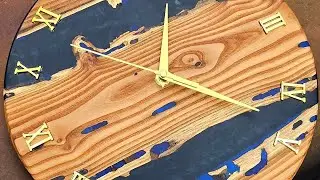 Russian Olive Wood and Epoxy Clock