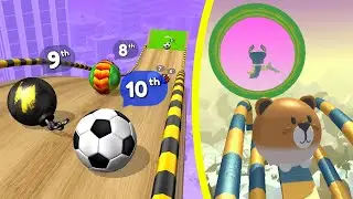 Epic Race Going Balls vs Portal Level Action Balls Gameplay Speedrun
