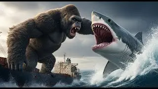 Kong's Fury! King Kong vs. Megalodon: Giant Shark Attack on a Cargo Ship!