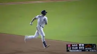 Durham Bulls' Luke Raley hits bull sign with grand slam home run vs. Nashville