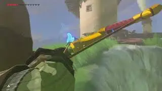 Hateno Village Blue Flame with a Bow Only No Torch | Legend of Zelda: Breath of the Wild