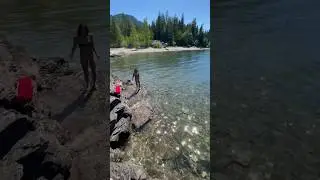 A little dip in Shuswap Lake, Canada 🇨🇦 #canada #britishcolumbia #shuswap
