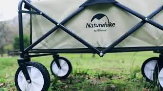 Naturehike Portable Folding Luggage Trolley Cart Adjustable Pull Rod Shopping Push Cart