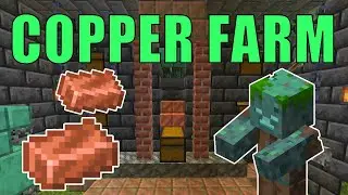 Copper Farm Minecraft  |  Easy Spawner Copper/XP Farm | Drowned Farm