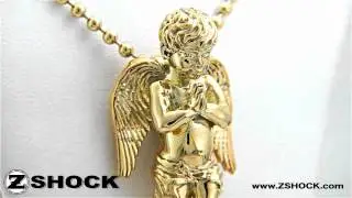 Guardian Angel Pendant | Praying Cherub Necklace Charm By ZShock