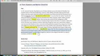 Simple in text citations for MYP Science