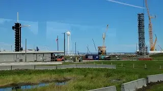 Pad 39A Falcon Operations/Starship Construction, Amateur Video, August 21, 2022
