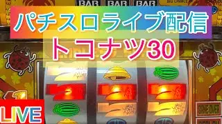 【パチスロライブ】パチスロ試験スロット裏物【トコナツ30】4号機/アスワン東京2003年7月登場！規定枚数を出せば合格！落ちたら罰ゲーム！#スロット　#4号機　#パチスロライブ配信中