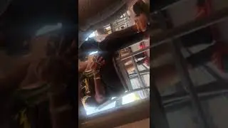 Candid Ebony Soles in Subway