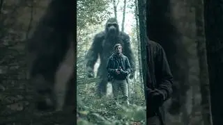 Необъяснимое человекоподобное существо замечено в глубине леса #бигфут #наблюдение #шорты