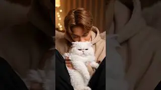 he's holding a grumpy cat #kpop #ai