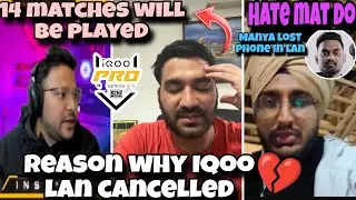 Reason why Iqoo lan postponed ❌ Manya lost  phone 🤔 Gamezo | Sardarji yt | Insane arena | net issue
