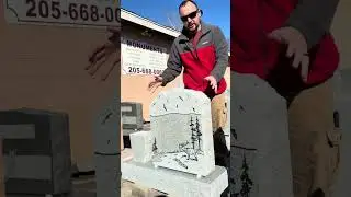 Custom single upright monument