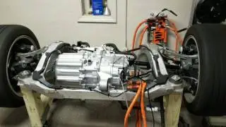 Small Tesla Drive Unit - Smooth testing (regen set to only 5%)