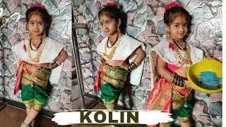 कोळी स्टाईल साडी कशी नेसायची | How To Drape Koli Style Saree | Koli Makeup Look For Fancy Dress