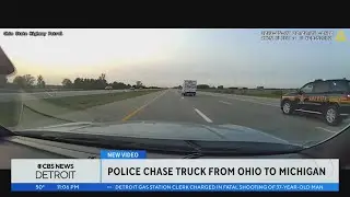 Police chase truck from Ohio to Michigan