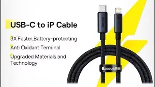 ￼Baseus PD 20W USB-C to Lighting Fast Charging Cable Compatible For iPhone 13 12 11 Pro Max