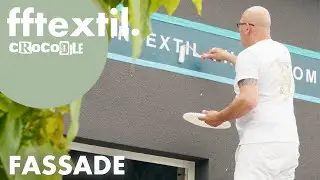 Funktionsfl&auml;chentextil crocodile an der Fassade tapezieren (Schritt f&uuml;r Schritt)