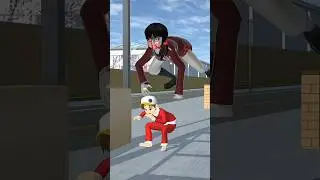 Yuta met a giant monster in front of the school #sakurasimulator #sakuraschoolsimulator