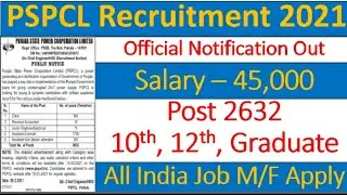 PSPCL Recruitment 2021 | PSPCL New Vacancy 2021 | Govt Jobs | Sarkari Naukari |ANB Tech