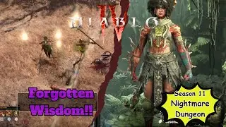 NIGHTMARE Dungeon!!! Dungeon of Forgotten Wisdom (Diablo 4 Season 11)