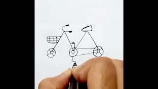 Kids cycle drawing easy step 