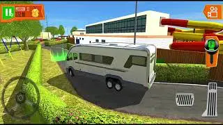 Camper Van Beach Resort Simulator #5 - Long Camper Parking Driving - Android Gameplay