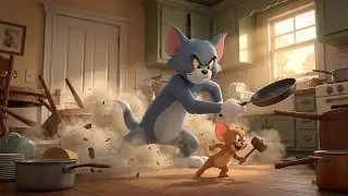 Tom and Jerry Funny Kitchen Fight 😂 | Classic Cartoon Comedy Scene | #TomAndJerry#TomAndJerryFunny