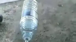 Blowing up a bottle using air