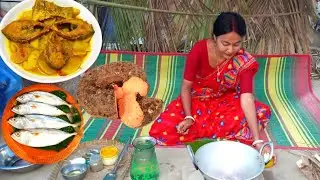 Traditional Fish Curry | Cooking Fish Recipe with Traditional Hand Ground Masala | Village Food