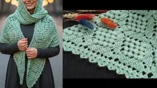 How to Crochet Quick Easy Women Shawl Pattern tutorial For Beginners#crochet#knitting#diy shawl