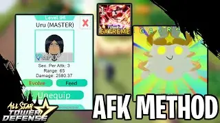 Uryu 6 AFK/Lazy Method Farm EXP Units Solo, All Star Tower Defense Roblox