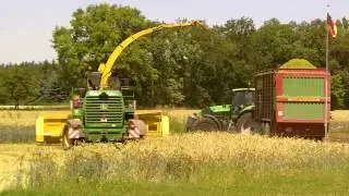 GPS-Silage 2013 mit John Deere 7450i H&auml;cksler mit Z&uuml;rn Profi-Cut 620 Direktschneidwerk