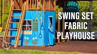 Turn Your Sandbox Into a Charming Fabric Playhouse