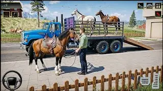 Animal Cargo Simulator Gameplay 🐎🚚 | Load the Horse Transport Mission | Farming Delivery Challenge