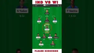 IND vs Wi Dream 11 Team | Dream 11 Prediction Team Today Match | IND vs Wi 3rd T20 Dream 11 Team