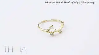Virgo Zodiac Ring Elegant Popular Design Wholesale 925 Sterling Silver Horoscope Jewelry