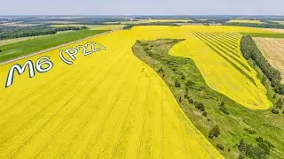Деревня 1587 года - БОКША. Рапсовые поля и трасса Р22 (М6) у реки Осётр | Московская область