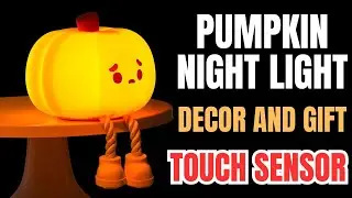 Cute Silicone Pumpkin LED Night Light for Decoration And Gifting 🎁