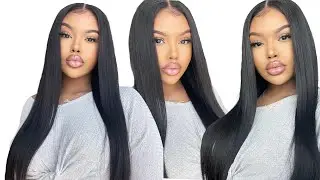 How I Install My Straight Lace Wig 24inches😍 -  ft Kriyya Hair