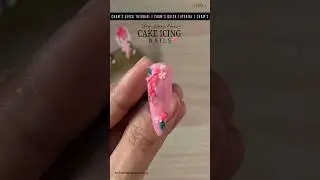 Quick Tutorial Nail Design 03 🍰 ݁𖥔˖ 🍓Strawberry Flavor Cake Icing Nails