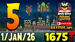 Angry Birds Friends Level 5 Tournament 1675 Highscore  POWER-UP walkthrough