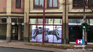 Huasun High Brightness Galaxias P7 Flexible LED Curtain Screen for Glass Windows 2