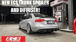AUDI S4 - ECS TRUNK SPOILER AND DIFFUSER INSTALLATION!