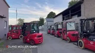 Hangcha 3,8 to CPCD 38 Diesel mit Stabau Klammergabel, Triplex, Vollfreihub, Vollkabine mit Heizung