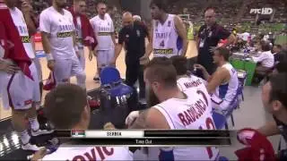 Srbija - Brazil (Time out MILOS TEODOSIC psuje)