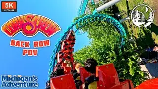 Corkscrew Back Row On Ride POV 5K 60 FPS | Vintage Arrow Dynamics Corkscrew | Michigans Adventure