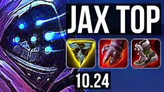 JAX vs SYLAS (TOP) | 68% winrate, 6 solo kills | KR Grandmaster | v10.24